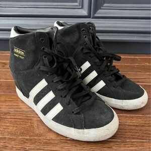 Adidas Basket Profi Sneaker Wedges - Black Suede - Sz US 8 (Women’s)